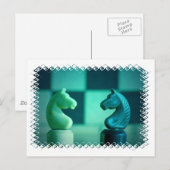Chessboard Knight Briefkaart (Voorkant / Achterkant)