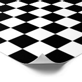 Chessboard met gerangschikte vlag voor racebestekk poster (Hoek)