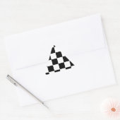 Chessboard met gerangschikte vlag voor racebestekk sticker (Envelop)