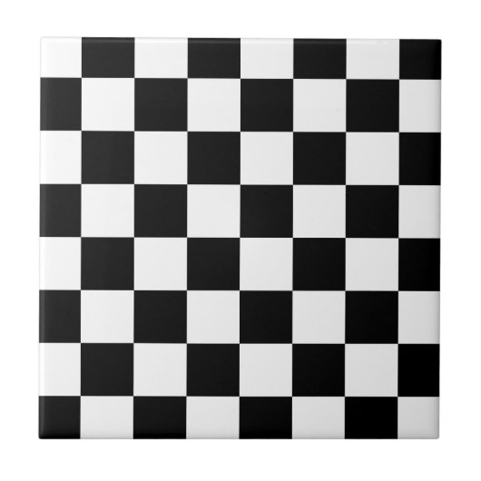 Chessboard met gerangschikte vlag voor racebestekk tegeltje (Voorkant)