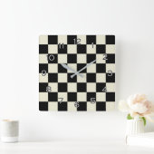 Chessboard met omgekeerde nummers wcn vierkante klok (Huis)