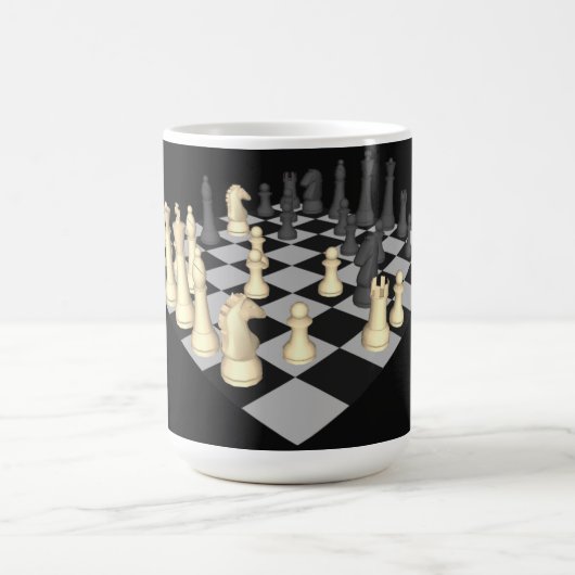 Chessboard met schaakstukken - Aangepaste Mok (Center)