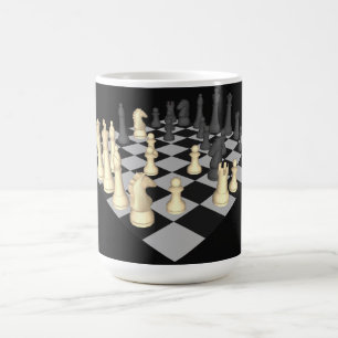 Chessboard met schaakstukken - Aangepaste Mok