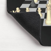 Chessboard met schaakstukken - Custom Mousepad Muismat (Hoek)