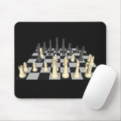 Chessboard met schaakstukken - Custom Mousepad Muismat (Met muis)