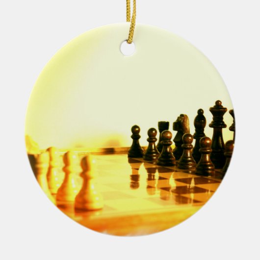 Chessboard Ornaemnt Keramisch Ornament (Voorkant)