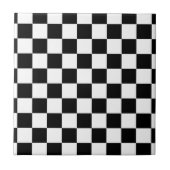 chessboard patroon zwart-wit tegeltje (Voorkant)