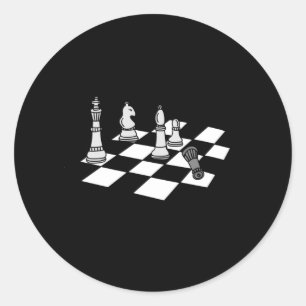 Chessboard Player-schaakstukken Ronde Sticker