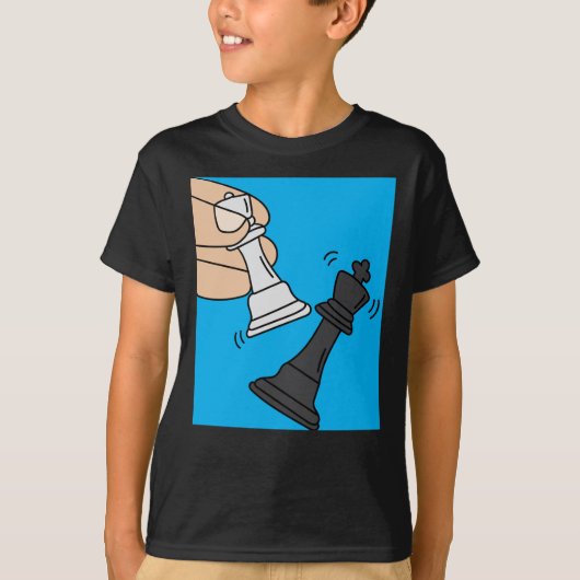 Chessboard Player-schaakstukken T-shirt (Voorkant)