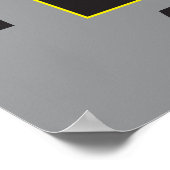 chessboard schaaktafel concurrentie geel zwart poster (Hoek)