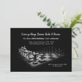 Chessboard-uitnodiging Kaart (Staand voorkant)