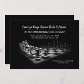Chessboard-uitnodiging Kaart (Voorkant / Achterkant)
