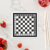 chessboard-wedstrijd dubbele posten servet (Insitu)
