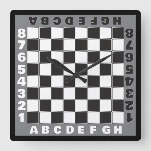 chessboard-wedstrijd vierkante klok