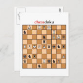 chessdoku briefkaart (Voorkant / Achterkant)