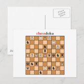 chessdoku briefkaart (Voorkant / Achterkant)
