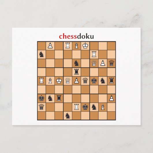 chessdoku briefkaart (Voorkant)