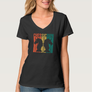 Chessicorn Speler Stuk Eenhoorn Retro Ches T-shirt