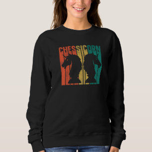 Chessicorn Speler Stuk  Eenhoorn Retro Ches Trui