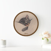 Chessie de Slaapende Keukenmuur (sepia) Grote Klok (Huis)