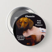Chessie Pets met doel Ronde Button 7,6 Cm (Voorkant /achterkant)