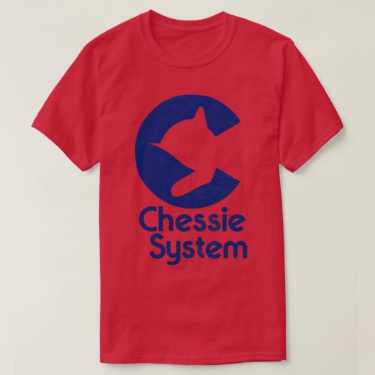 Chessie System Blauw T-shirt (Design voorkant)