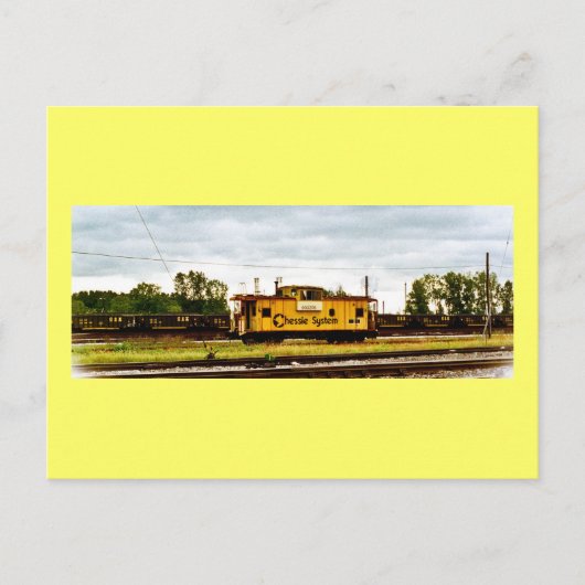 Chessie System Caboose te Toledo, OH 1996 Briefkaart (Voorkant)