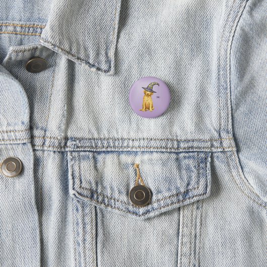 Chessie Witch Pinback Button (In situ)