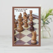 Chessmen Birthday Party Invitation Kaart (Staand voorkant)