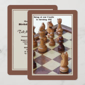Chessmen Birthday Party Invitation Kaart (Voorkant / Achterkant)
