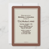 Chessmen Birthday Party Invitation Kaart (Achterkant)