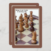 Chessmen Birthday Party Invitation Kaart (Voorkant / Achterkant)