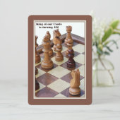 Chessmen Birthday Party Invitation Kaart (Staand voorkant)