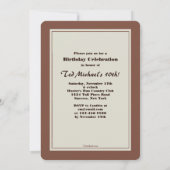 Chessmen Birthday Party Invitation Kaart (Achterkant)