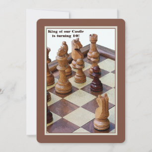 Chessmen Birthday Party Invitation Kaart