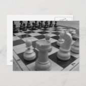Chessset B&W Briefkaart (Voorkant / Achterkant)