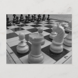 Chessset B&W Briefkaart