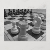 Chessset B&W Briefkaart (Voorkant)