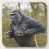 Chest Beating Gorilla Bier Onderzetter (Voorkant)