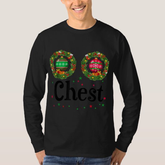 Chest Chestnoten Kostuum kerstmis met borstdop T-shirt (Voorkant)