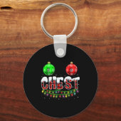 Chest Nuts Christmas Funny Matching Couple Chestnu Sleutelhanger (Voorkant)