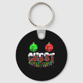 Chest Nuts Christmas Funny Matching Couple Chestnu Sleutelhanger (Voorkant)