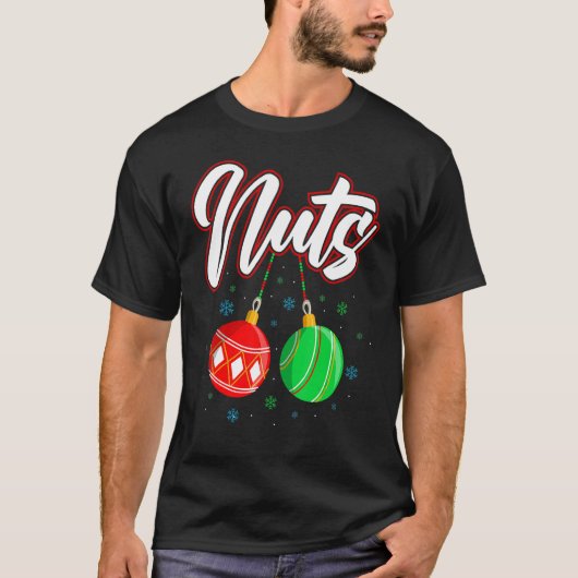 Chest Nuts Christmas Funny Matching Couple Chestnu T-shirt (Voorkant)