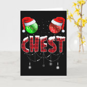 Chest Nuts Christmas Matching Couple Chestnuts 1 Kaart (Gele Bloem)