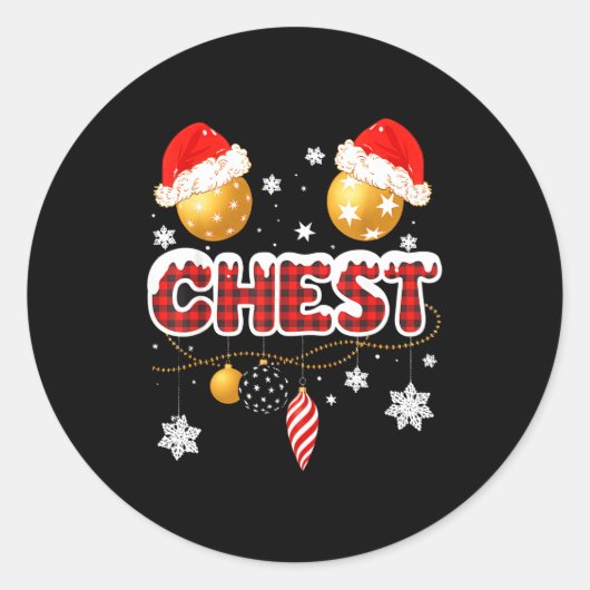 Chest Nuts Christmas Matching Couple Chestnuts  Ronde Sticker (Voorkant)