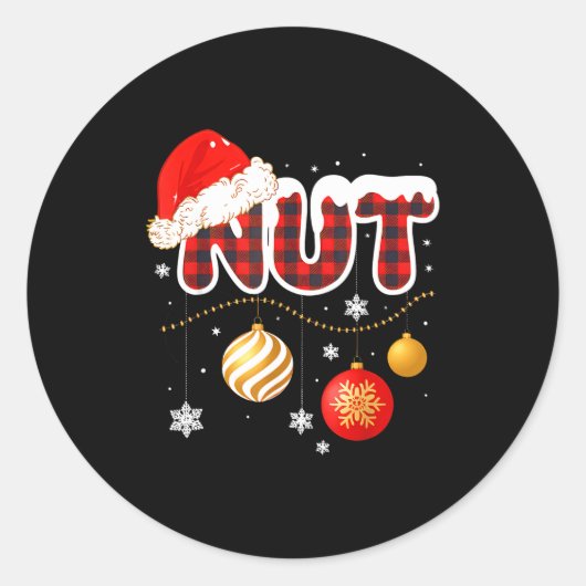 Chest Nuts Christmas Matching Couple Chestnuts Ronde Sticker (Voorkant)