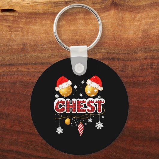 Chest Nuts Christmas Matching Couple Chestnuts  Sleutelhanger (Voorkant)