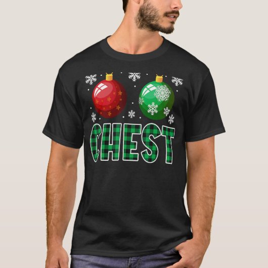 Chest Nuts Christmas   Matching Couple Chestnuts T-shirt (Voorkant)