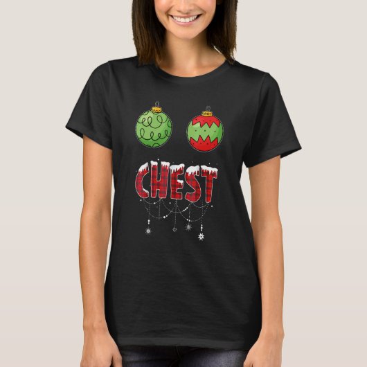 Chest Nuts Christmas Matching Couple Chestnuts T-shirt (Voorkant)