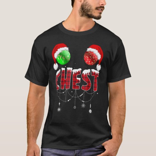 Chest Nuts Christmas   Matching Couple Chestnuts T-shirt (Voorkant)